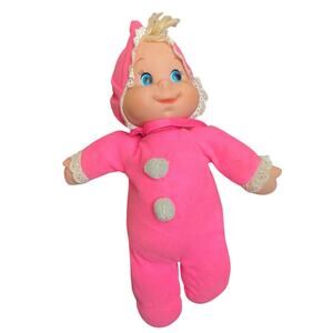 Bitty Baby Beans Doll Vintage 1970’s Mattel Pink Pajamas Suit Bean Bag READ